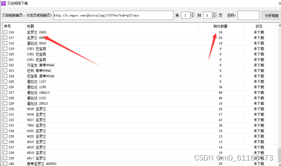 分析后展示相册与照片数量